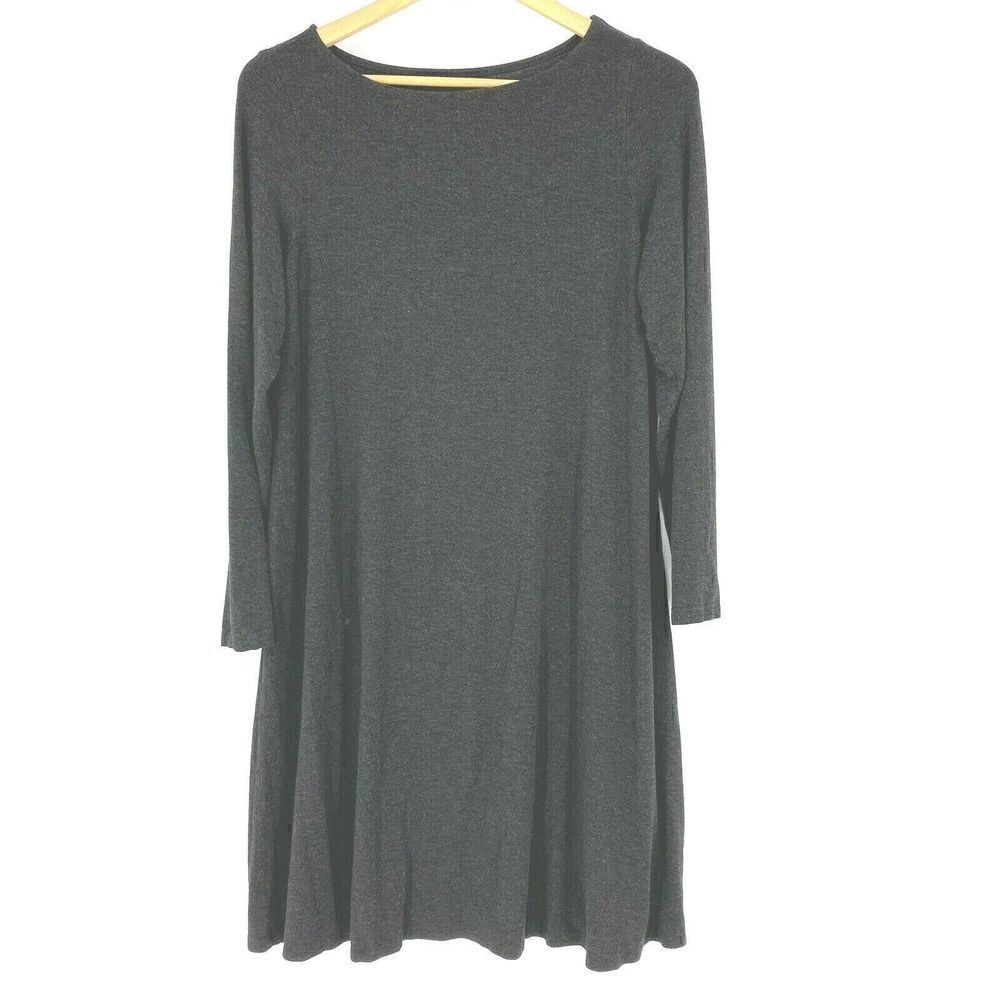 Eileen Fisher Dress Jersey Boat Neck